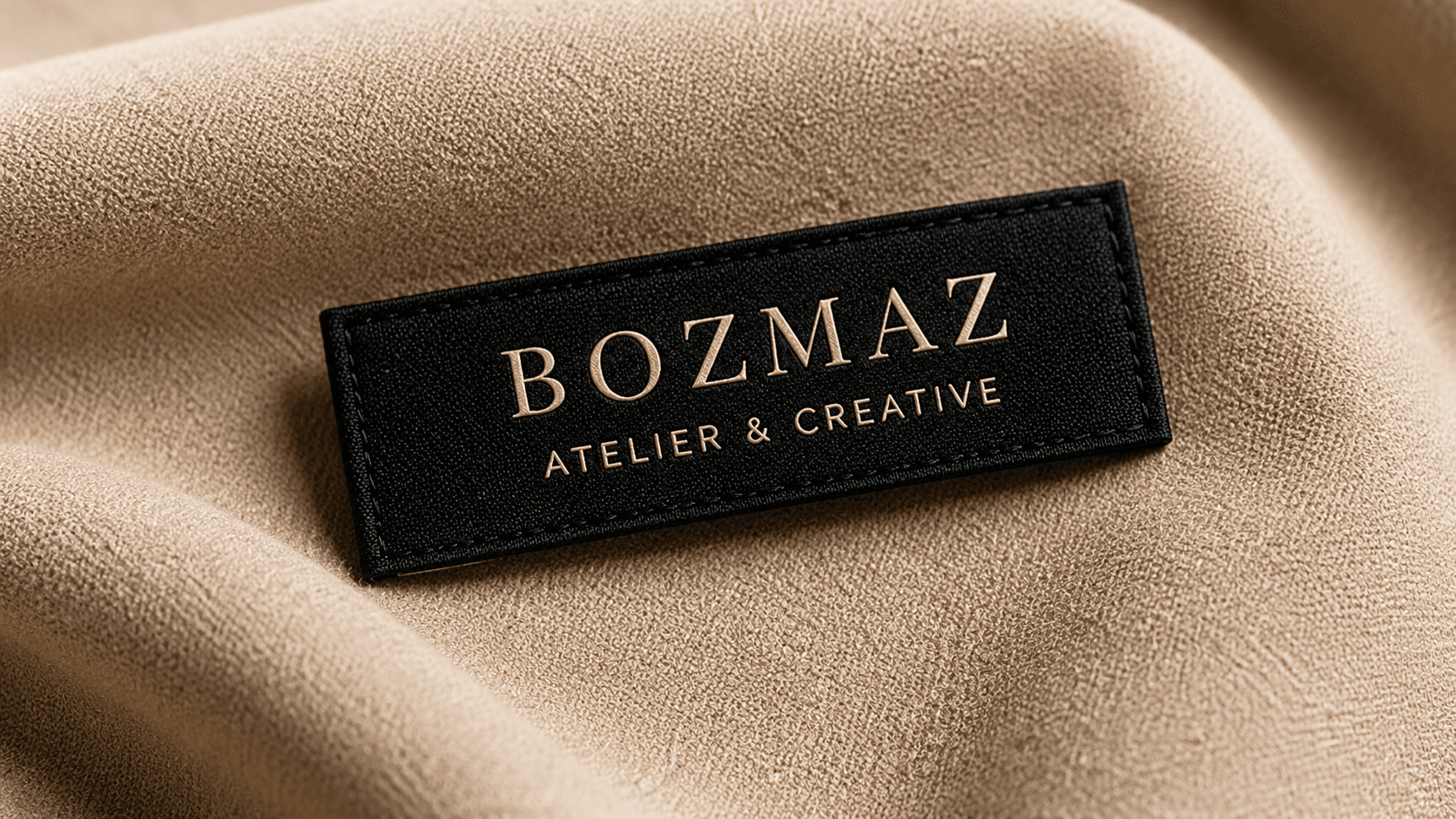 Bozmaz Atelier kumaş etiketi